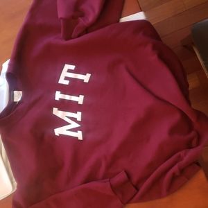MIT burgundy size medium sweatshirt